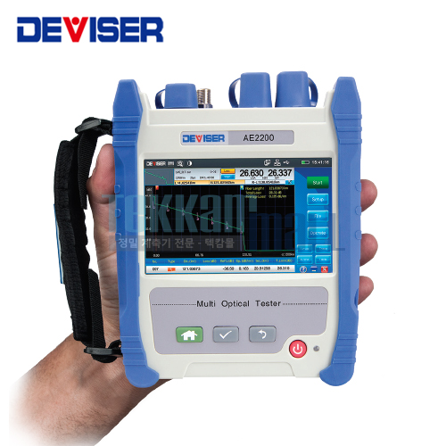 [DEVISER AE2200] NEW! AE2200 FTTx Multi-Function Meter / FTTx 다기능 미터 / 핸드타입 OTDR / 1310&bull;1550nm, 29&bull;27dB, 2&bull;7m / OPM(광파워메타) / VFL(가시광선) / OLS(광소스)