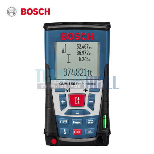 [BOSCH GLM 150] 레이저 거리 측정기 / LASER DISTANCE MEASURER / 실내 작업을 위한 다양한 기능 / 150m 거리 측정 / 보쉬
