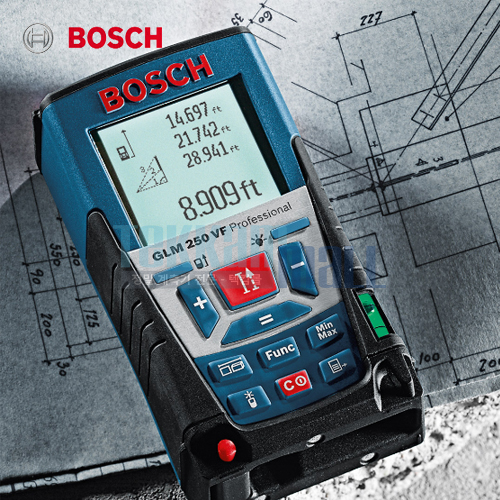 [BOSCH GLM 250 VF] 레이저 거리 측정기 / PROFESSIONAL LASER DISTANCE MEASURER / 야외 측정용 뷰파인더 장착 / 250m 거리 측정 / 보쉬