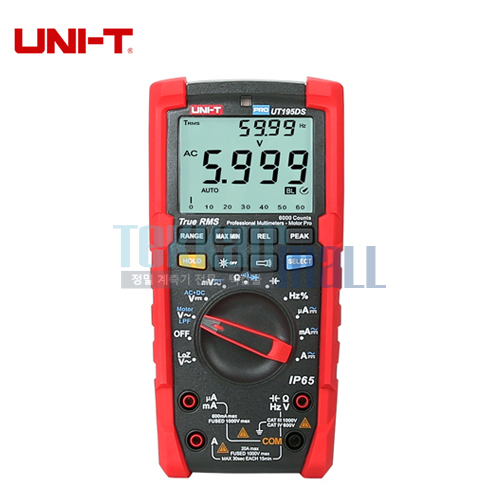 [UNI-T UT195DS] 전문가용 멀티미터 / Digital multimeter for industrial use, True RMS / IP65 / 모터 상 회전 측정 가능