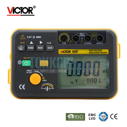 [VICTOR 60F] Earth Resistance Tester / 디지털 절연저항계 / 2500V / HiGH Voltage Insutation Tester