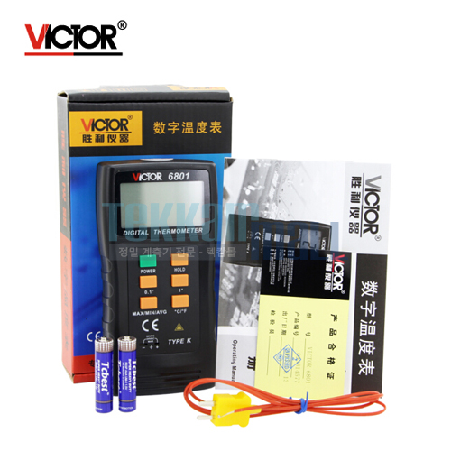 [VICTOR VC6801] Digital Thermometer / 디지털 온도계 / Accuracy Temperature: ±0.3℃, Humidity: ±2%RH / VC 6801 / 빅터