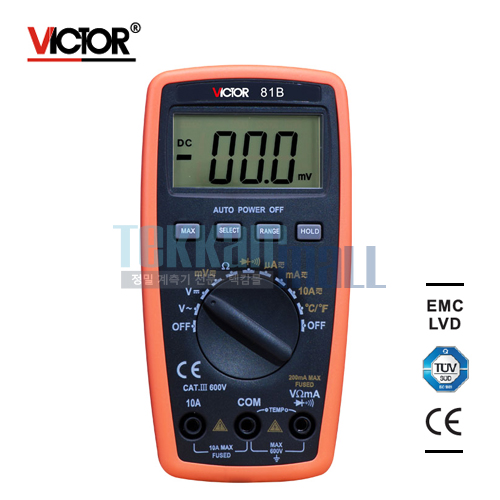 [VICTOR 81B] Digital Multimeter /  True RMS auto range 3&frac34; digit/ USB 디지털 멀티미터